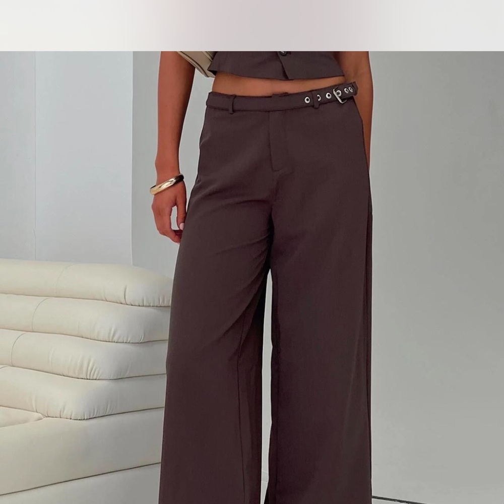 Princess Polly Brown Wide Leg Pants